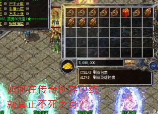 如何在传奇世界中练就真正不死之身? 如何在传奇世界中练就真正不死之身?