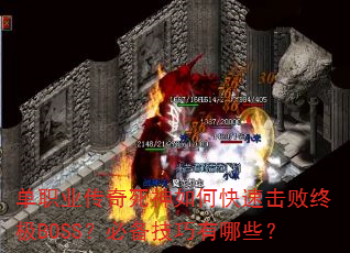 单职业传奇死神如何快速击败终极BOSS?必备技巧有哪些? 单职业传奇死神如何快速击败终极BOSS?必备技巧有哪些?