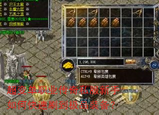 超变单职业传奇私服新手如何快速刷到极品装备? 超变单职业传奇私服新手如何快速刷到极品装备?