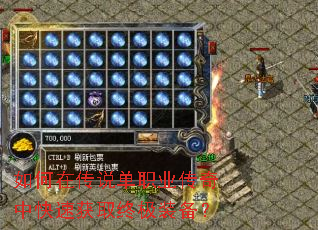 如何在传说单职业传奇中快速获取终极装备? 如何在传说单职业传奇中快速获取终极装备?