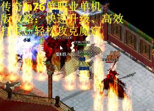传奇1.76单职业单机版攻略：快速升级、高效打宝、轻松攻克魔窟